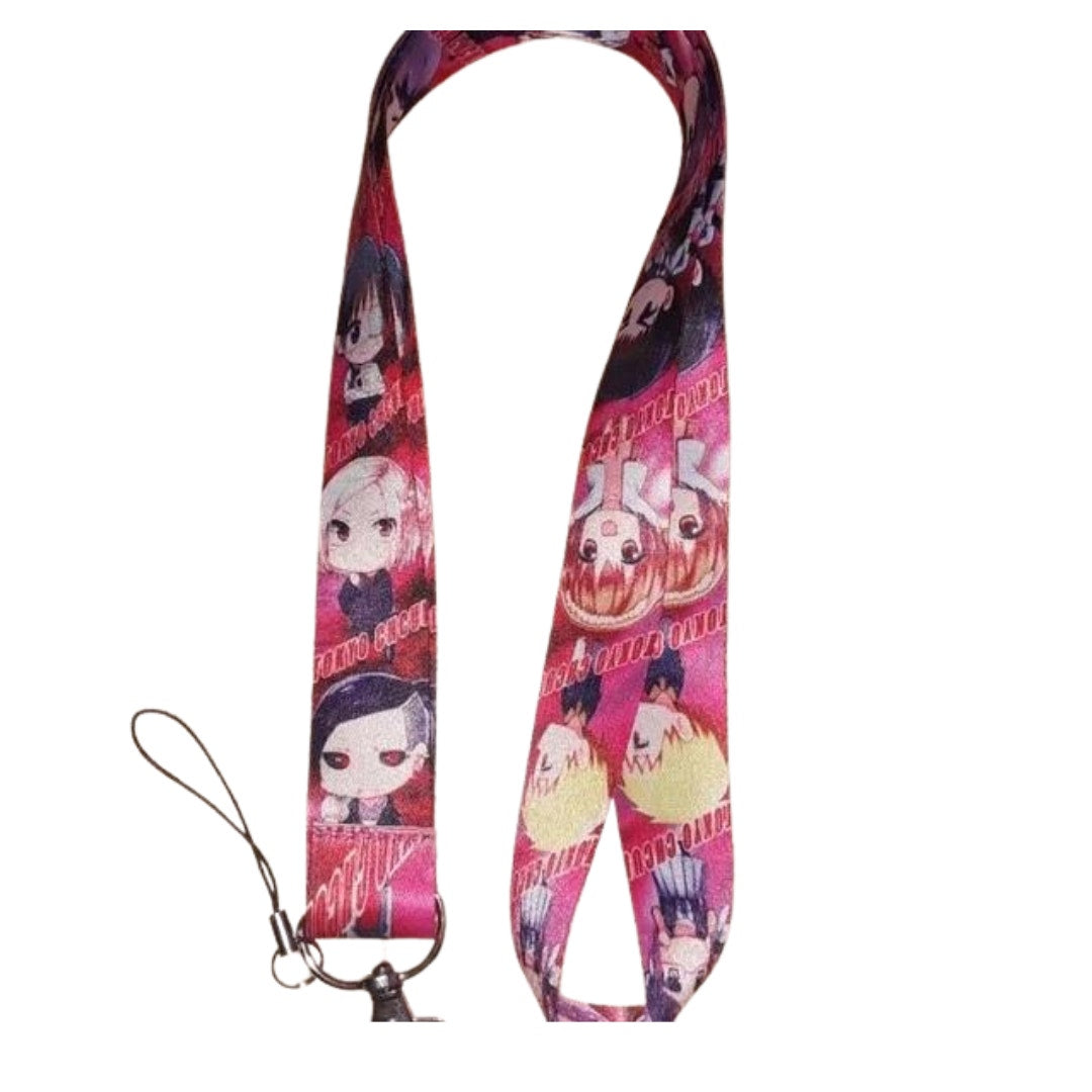 Best Japanese Anime Tokyo Ghoul Neck Fabric Pink Lanyard One Size Unisex