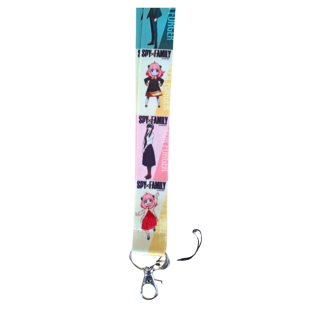 Japan Anime Spy X Family Neck Lanyard & Clip Multicolor Fabric One Size Unisex