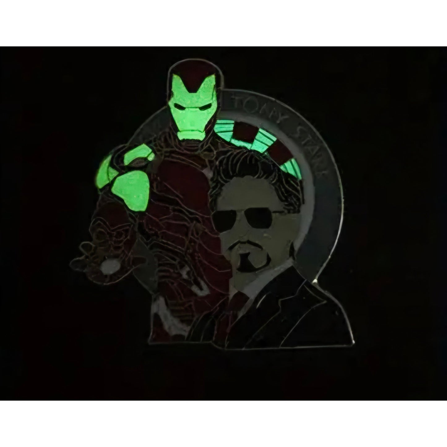 Marvel Comics Iron Man Tony Stark Metal Enamel Badge holder Reel Clip One size