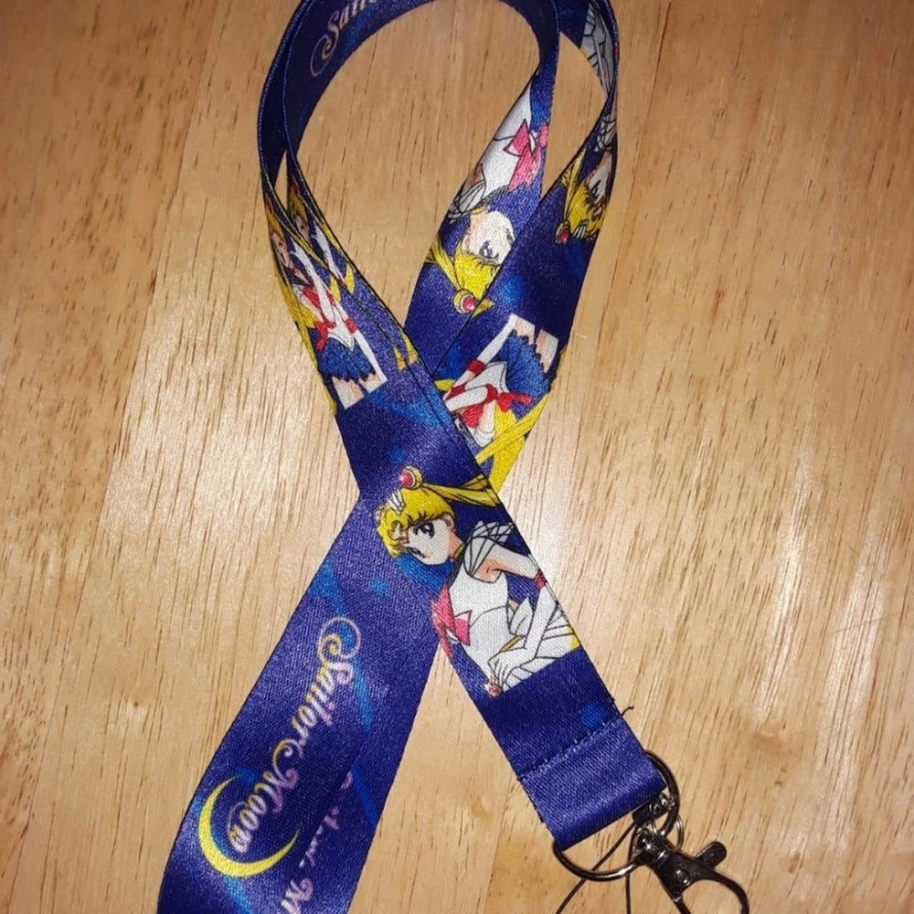 Japanese Anime Sailor Moon Purple Lanyard and Clip