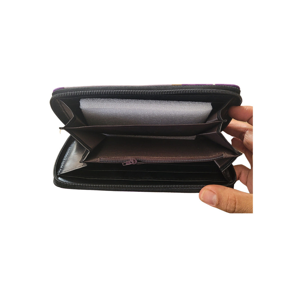 Japanese Anime Jojo's Bizarre Adventure Jotaro Rectangular Purse Purple Wallet