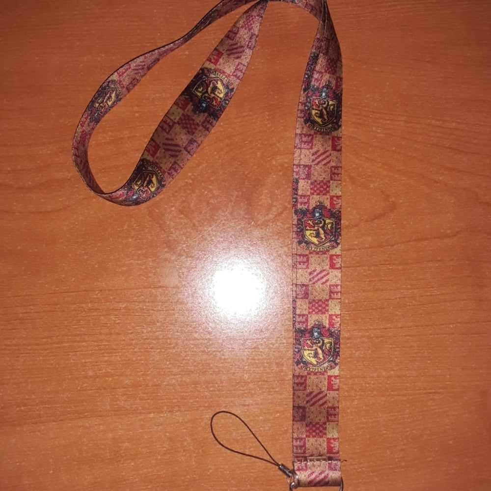 JK Rowling Warner Bros Harry Potter Gryffindor Logo Lanyard with Clip