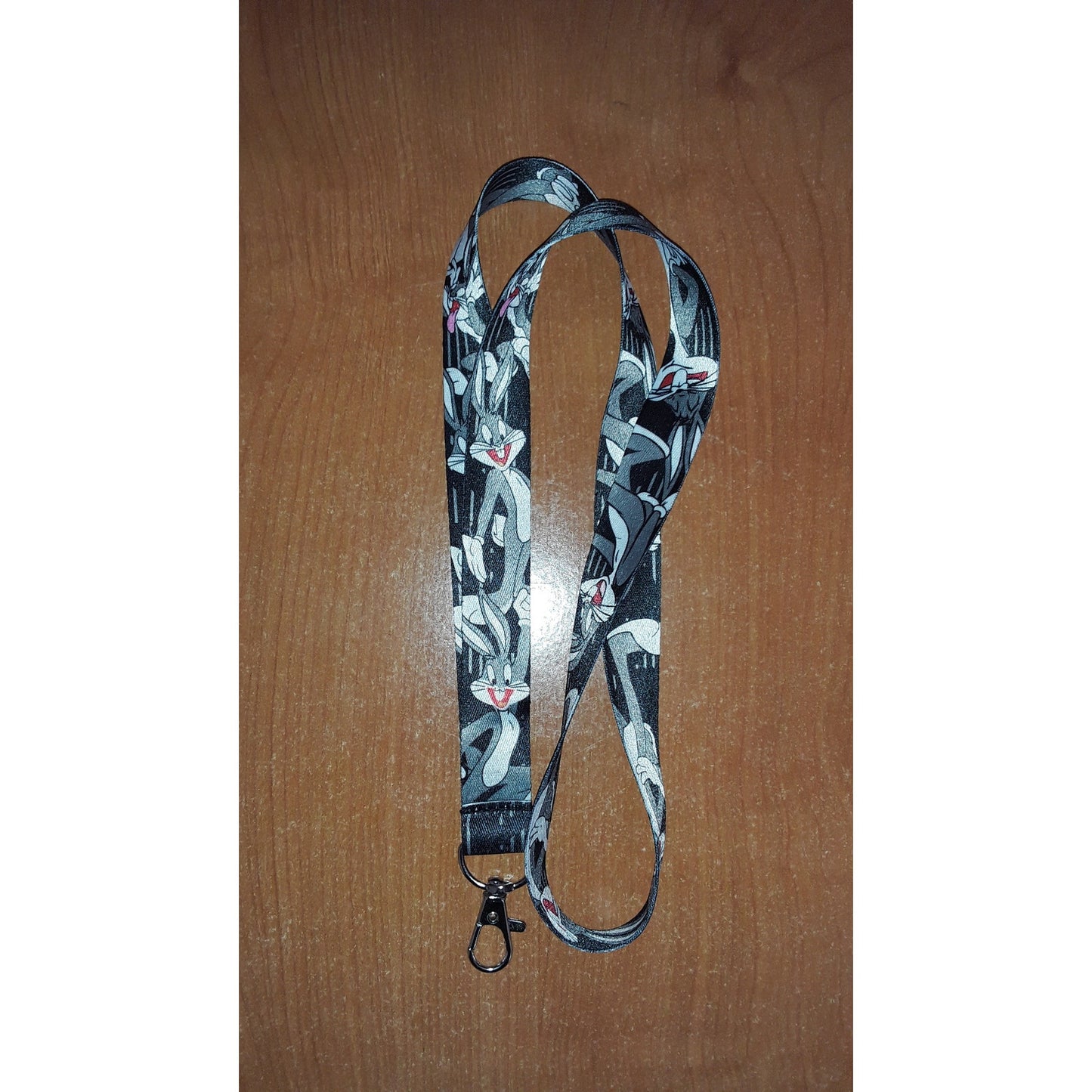 Classic Warner Bros Looney Tunes Main Character Bugs Bunny One Size Gray Lanyard