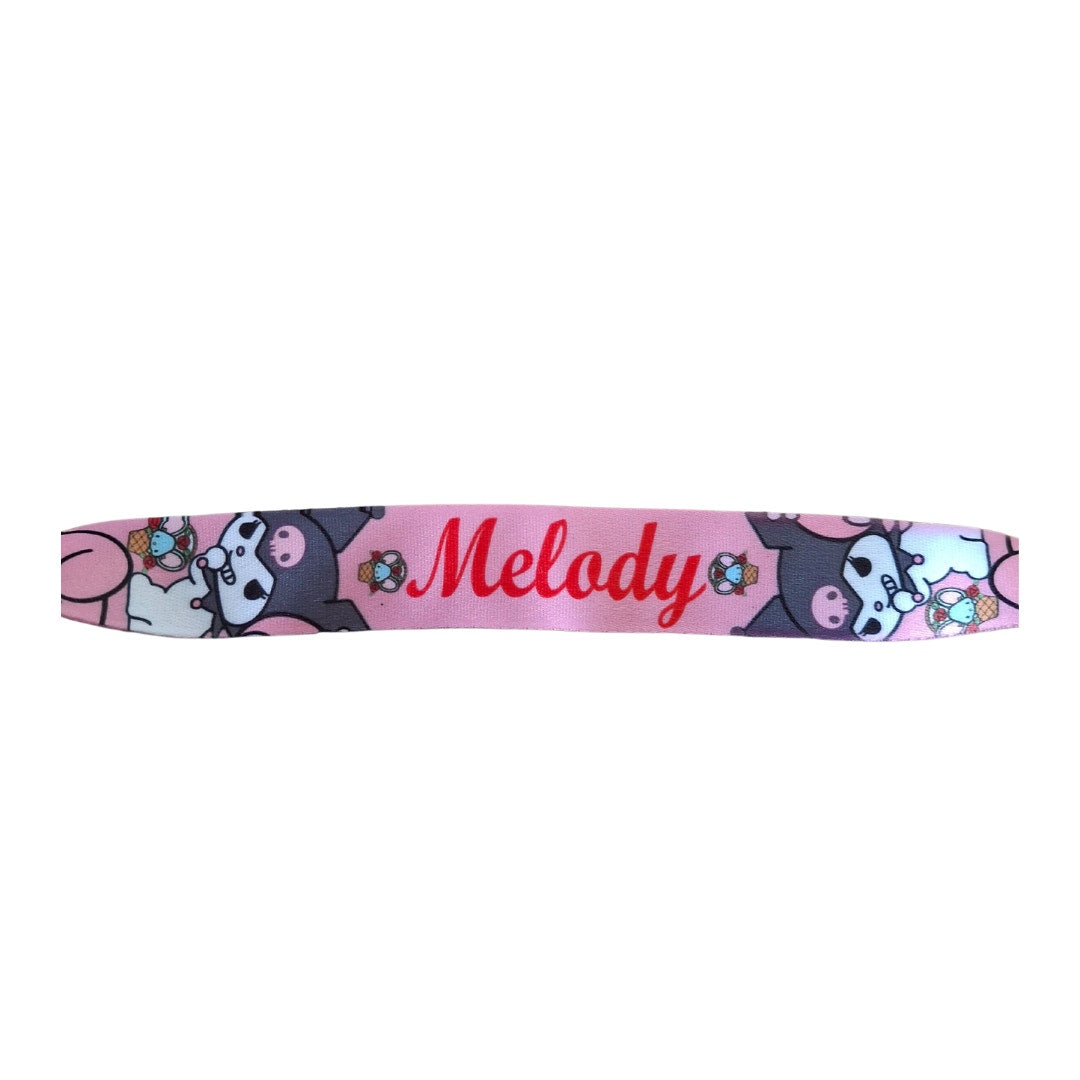 Anime Sanrio Hello Kitty Kuromi and My Melody Neck Strap Pink One Size Lanyard A