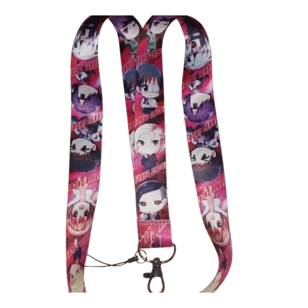 Best Japanese Anime Tokyo Ghoul Neck Fabric Pink Lanyard One Size Unisex