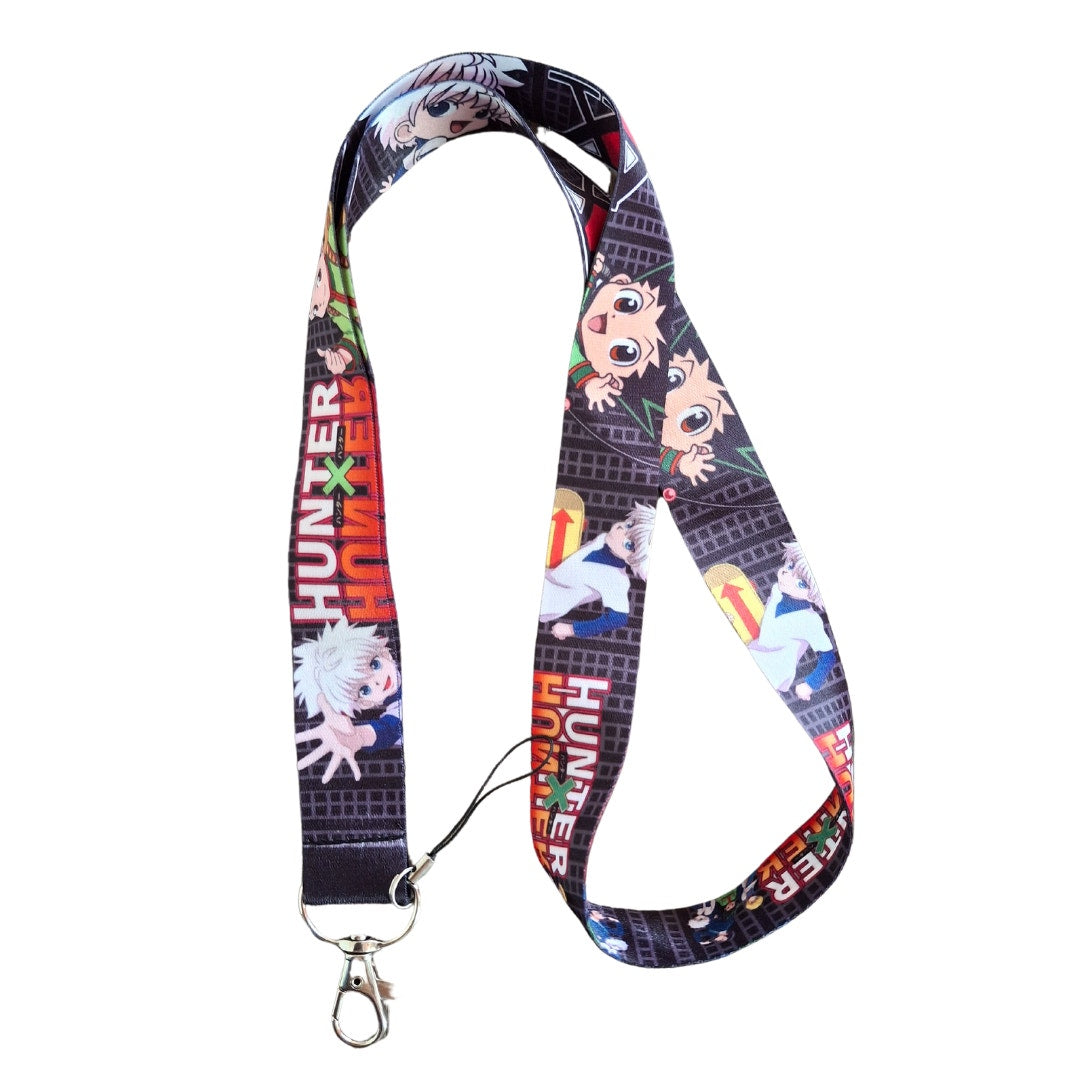 Japanese Anime Hunter X Hunter Neck Lanyard & Clip Black Fabric One Size Unisex