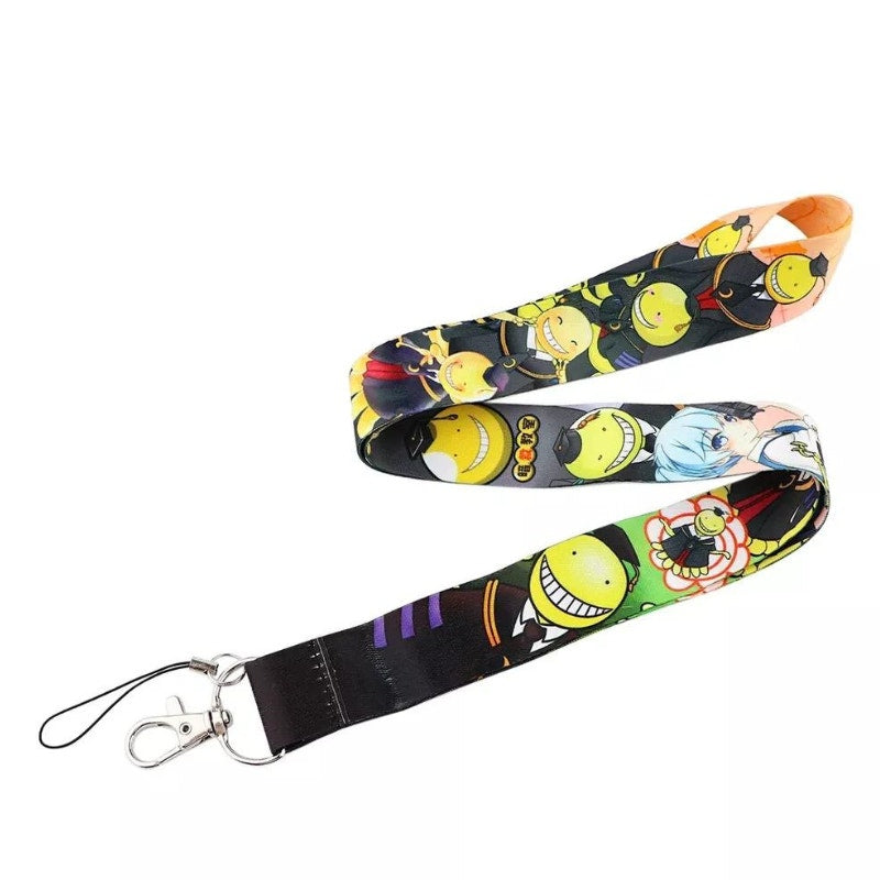 Best Japanese Anime Assassination Classroom Neck Lanyard Yellow Fabric