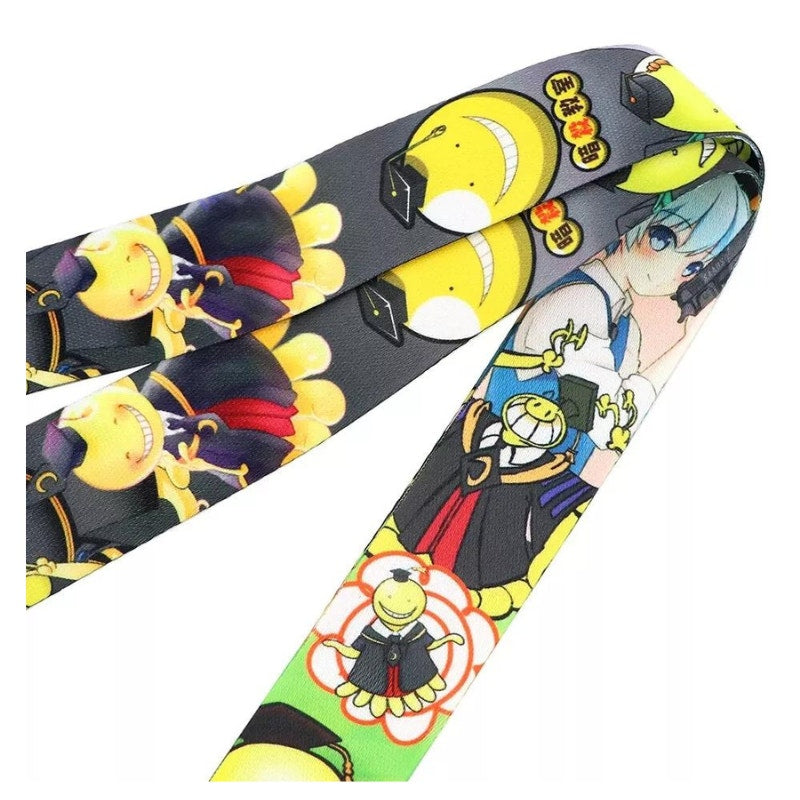 Best Japanese Anime Assassination Classroom Neck Lanyard Yellow Fabric