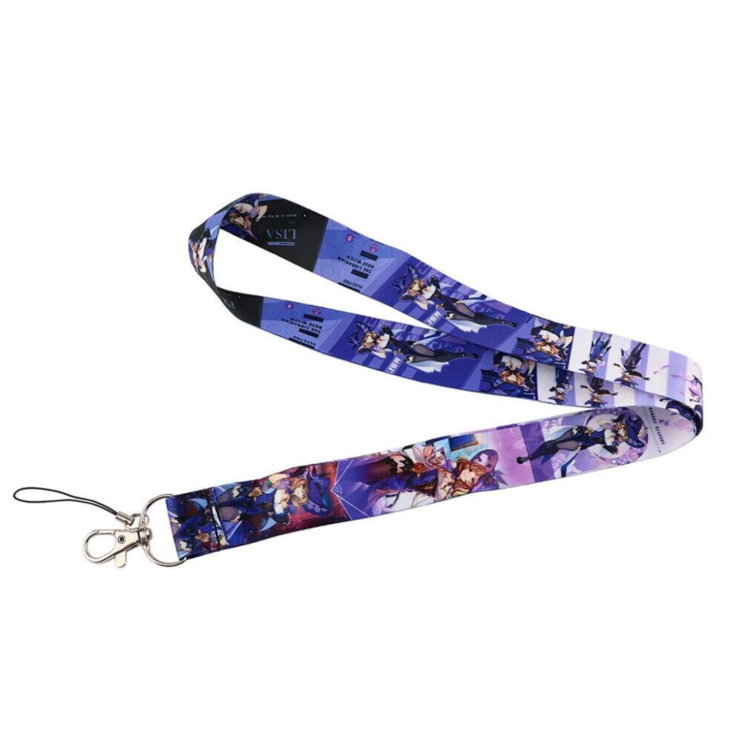 Popular Video Game Genshin Impact The Librarian Rose Witch Purple Lanyard & Clip