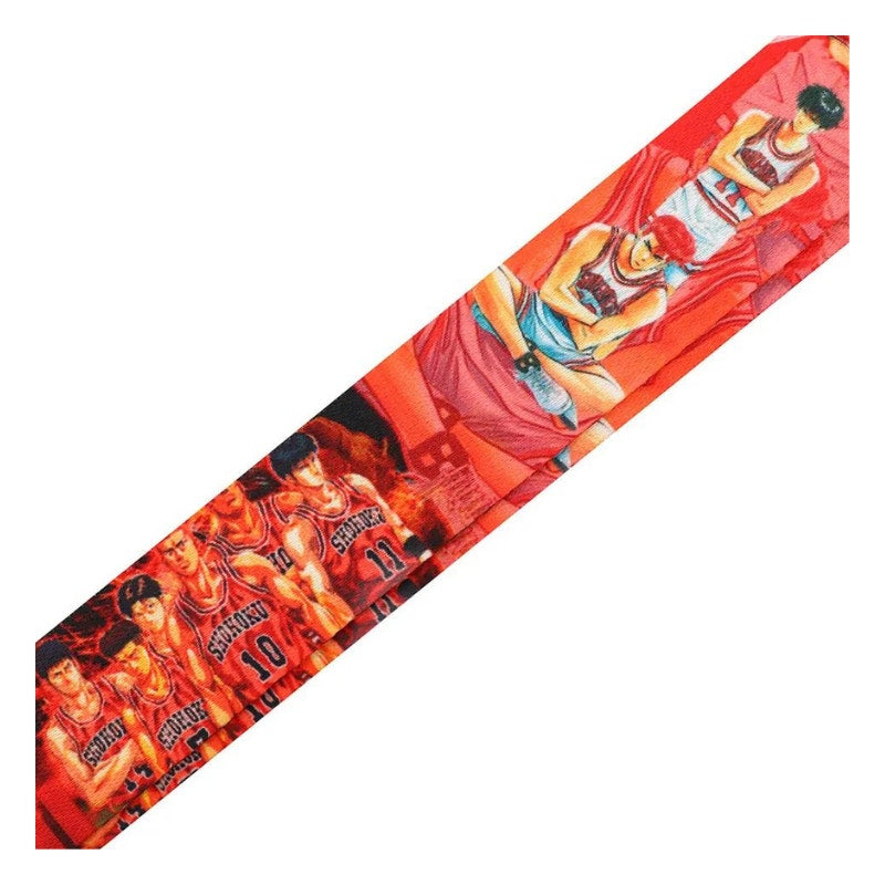 Classic Anime Slamdunk Neck strap Lanyard & Clip Red Fabric One Size Unisex
