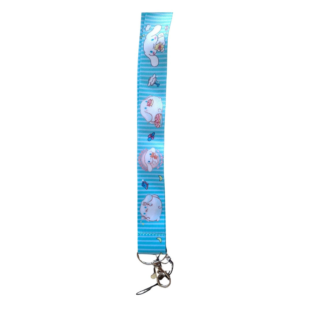Anime Sanrio Hello Kitty Cinnamonroll Neck Strap Blue Fabric One Size Lanyard