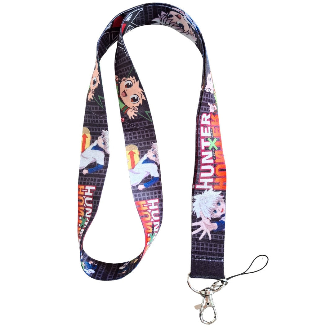 Japanese Anime Hunter X Hunter Neck Lanyard & Clip Black Fabric One Size Unisex