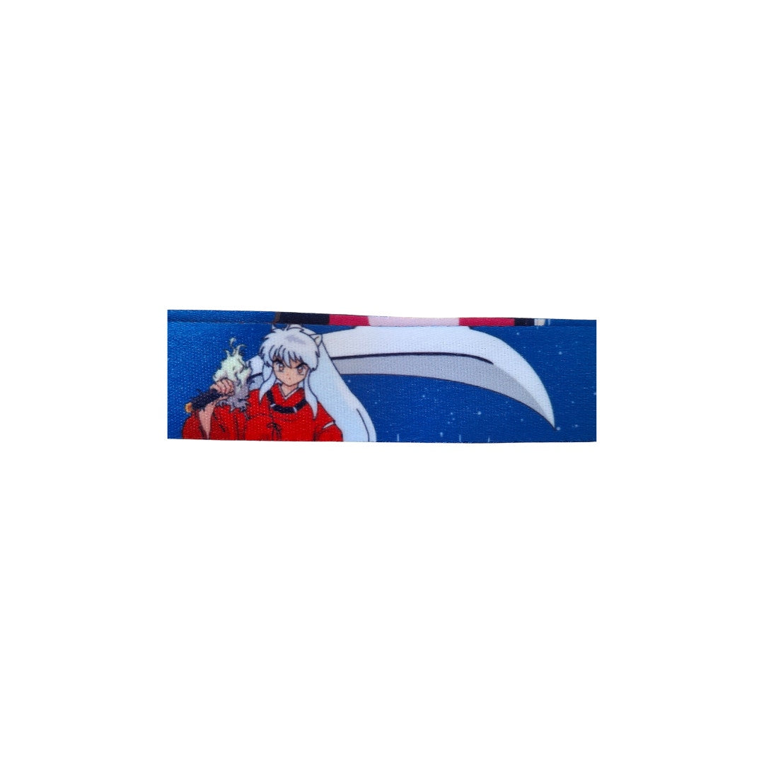 Best Japanese Anime Inuyasha Cell Phone Holder Lanyard with Metal Clip Blue