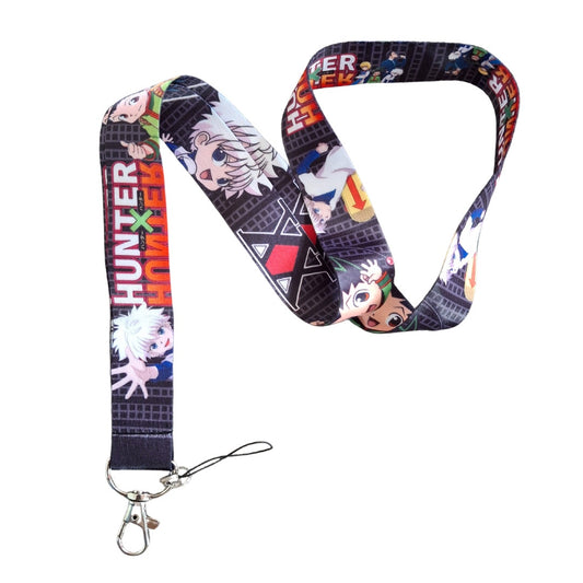 Japanese Anime Hunter X Hunter Neck Lanyard & Clip Black Fabric One Size Unisex