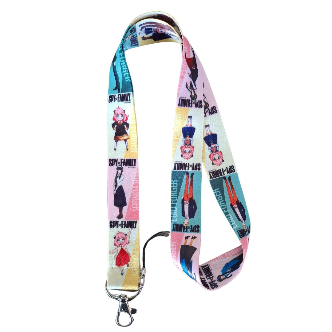 Japan Anime Spy X Family Neck Lanyard & Clip Multicolor Fabric One Size Unisex
