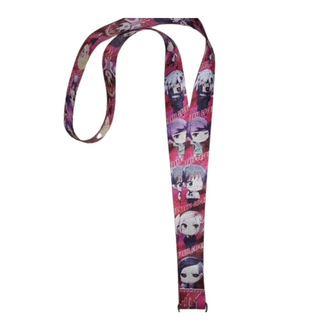 Best Japanese Anime Tokyo Ghoul Neck Fabric Pink Lanyard One Size Unisex