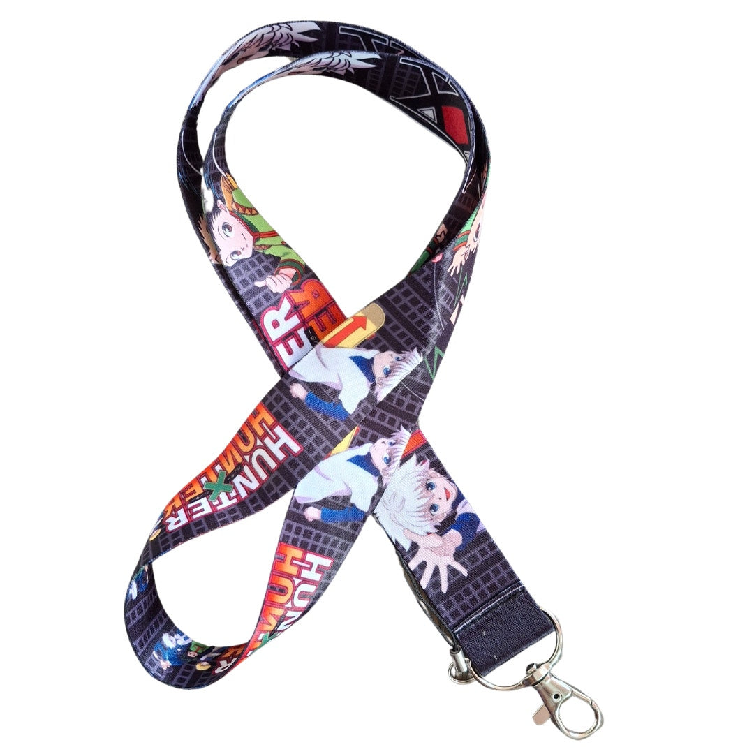Japanese Anime Hunter X Hunter Neck Lanyard & Clip Black Fabric One Size Unisex