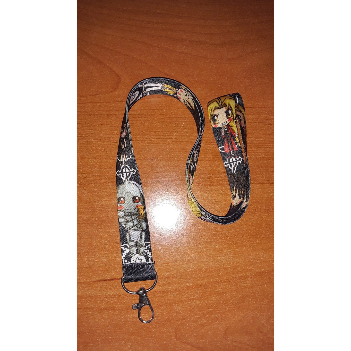 Best Classic Japanese anime Full Metal Alchemist Brotherhood Lanyard & Metal Clip