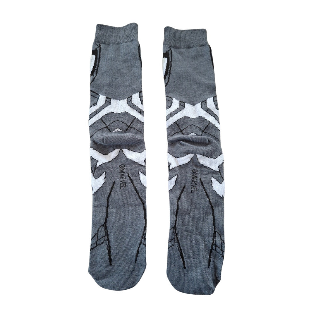 Marvel Universe Comics Spiderman Gray Size 6/5-11 (Fabric Sock Unisex)