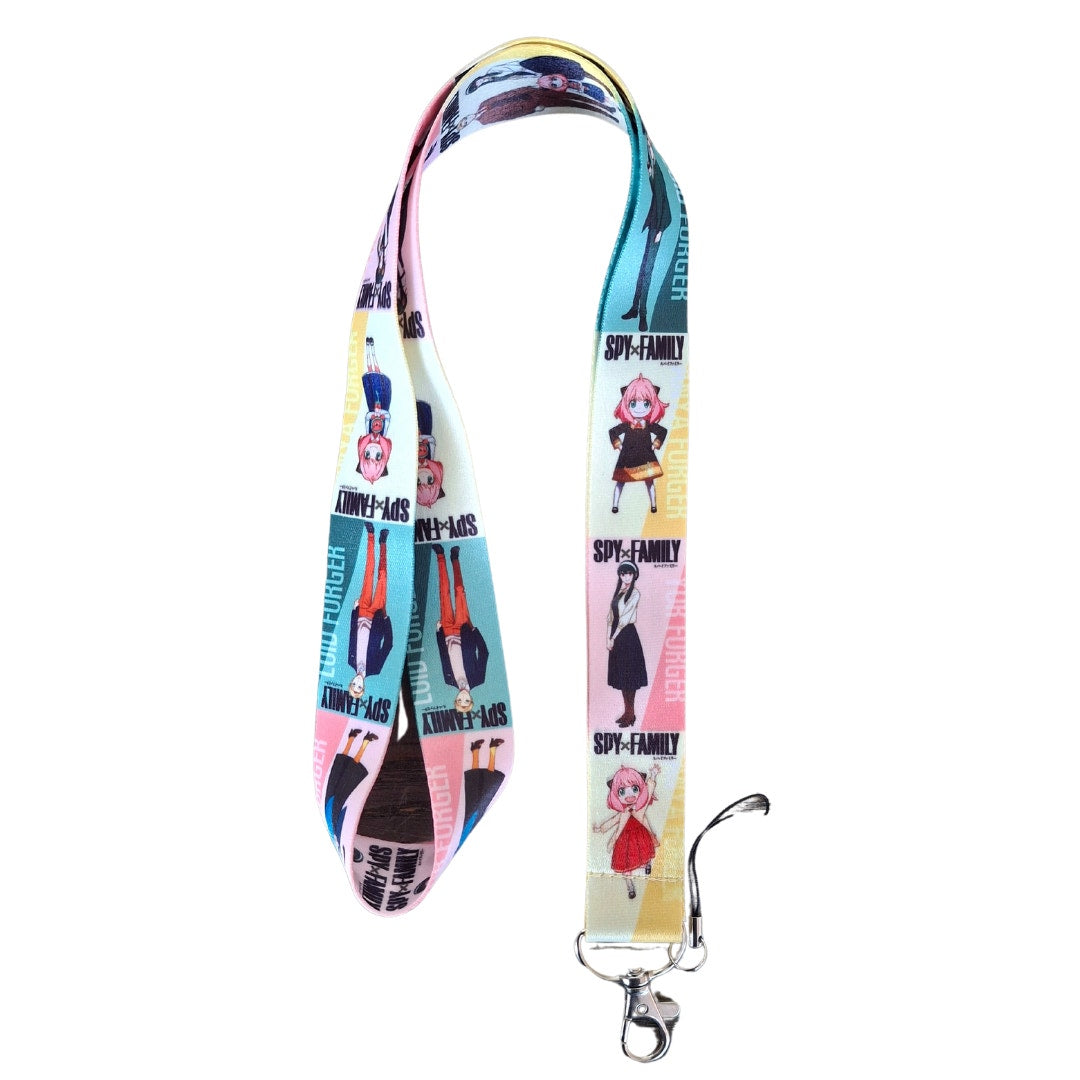 Japan Anime Spy X Family Neck Lanyard & Clip Multicolor Fabric One Size Unisex