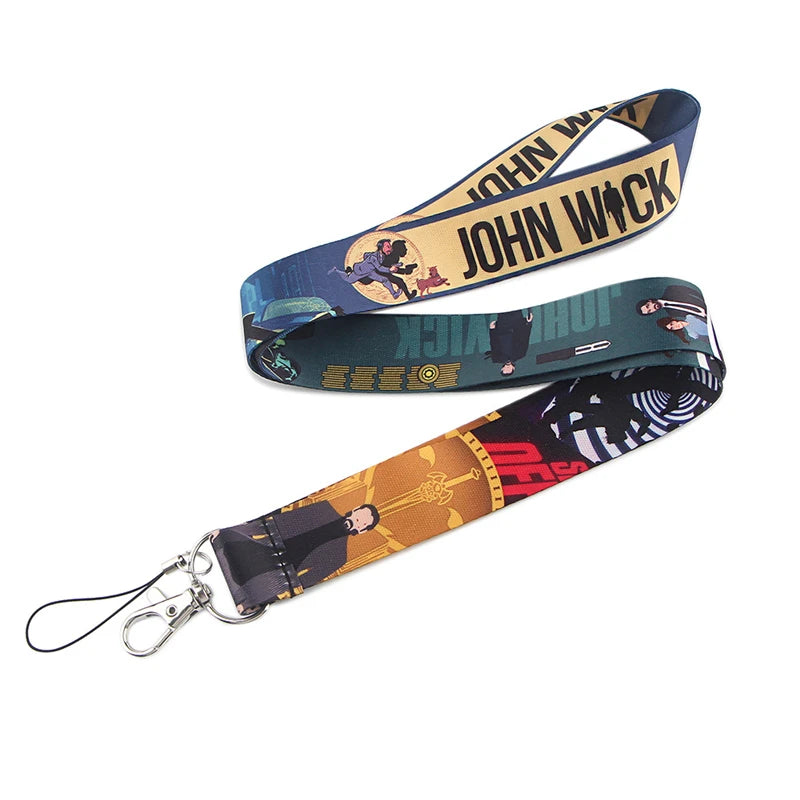 Most popular classical movie series John Wick Baba Yaga Lanyard with Metal Clip