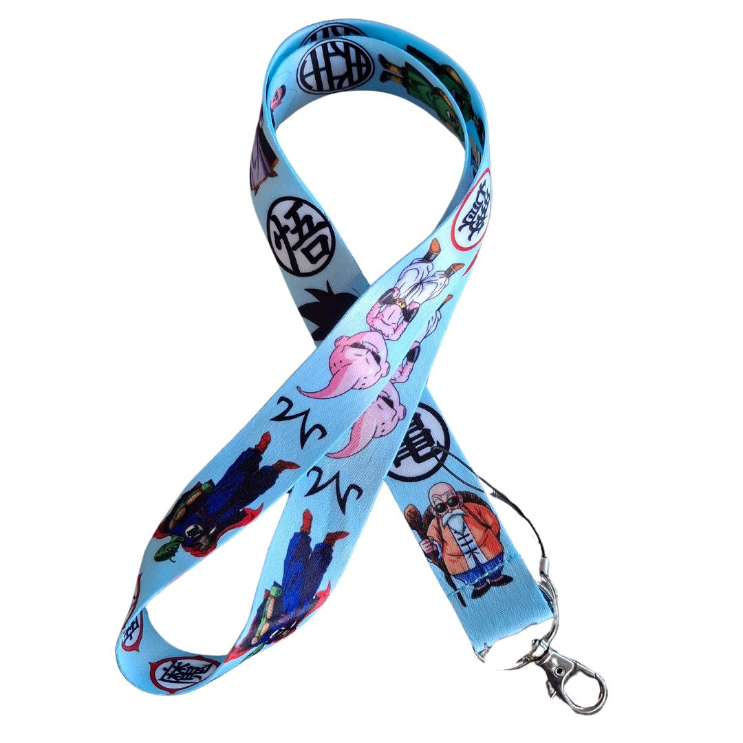 Japan Anime Dragonball Neck Strap Lanyard Blue & White Fabric One Size Unisex