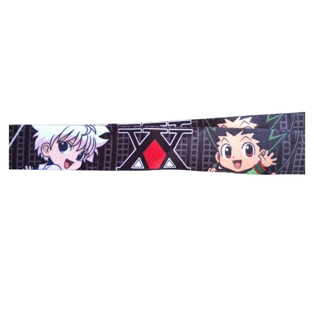 Japanese Anime Hunter X Hunter Neck Lanyard & Clip Black Fabric One Size Unisex