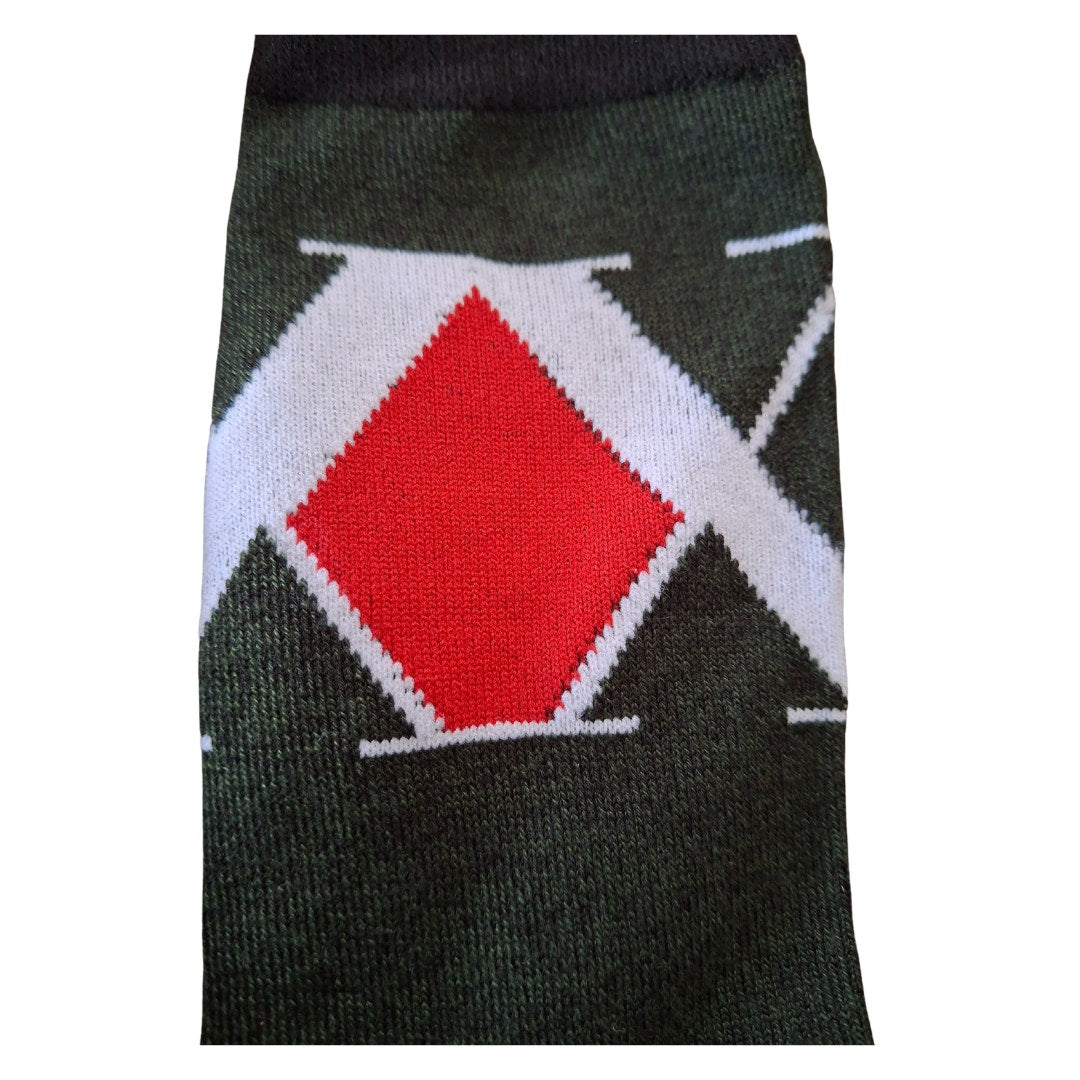 Japan Anime Hunter X Hunter  Symbol Size 6/5-11 (Fabric Sock Unisex) Green