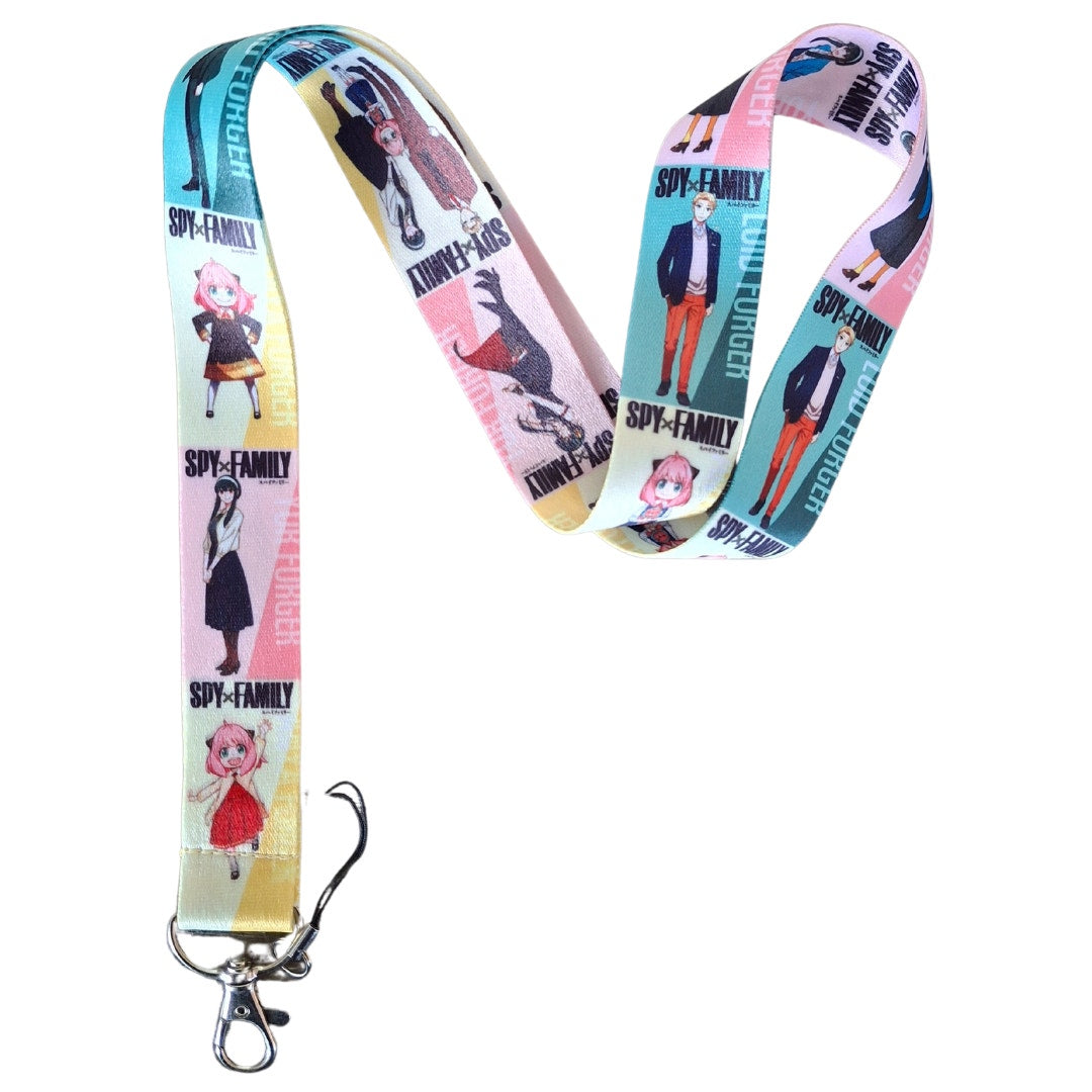Japan Anime Spy X Family Neck Lanyard & Clip Multicolor Fabric One Size Unisex