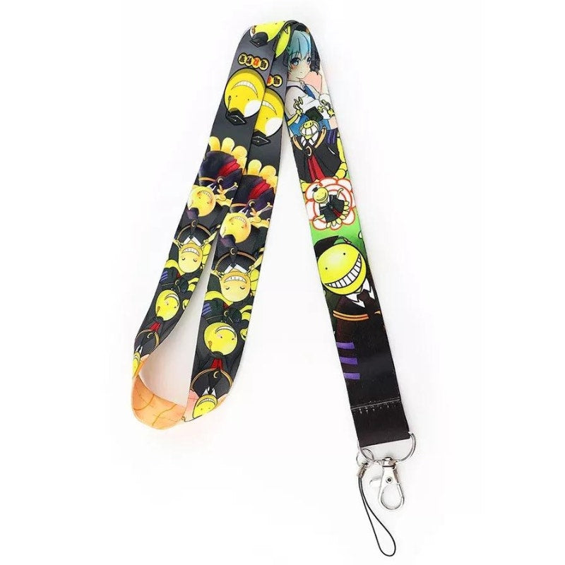 Best Japanese Anime Assassination Classroom Neck Lanyard Yellow Fabric