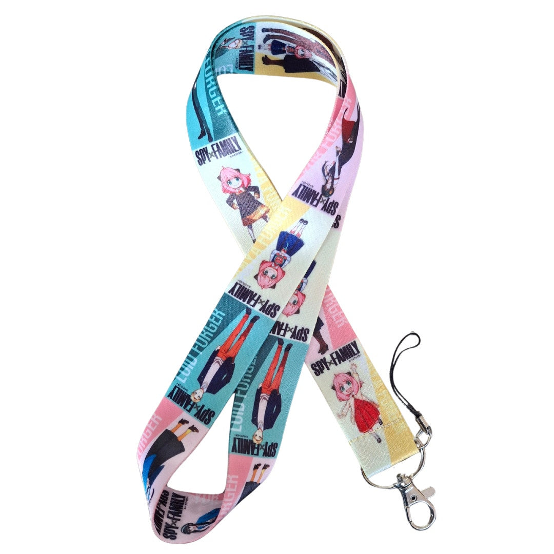 Japan Anime Spy X Family Neck Lanyard & Clip Multicolor Fabric One Size Unisex