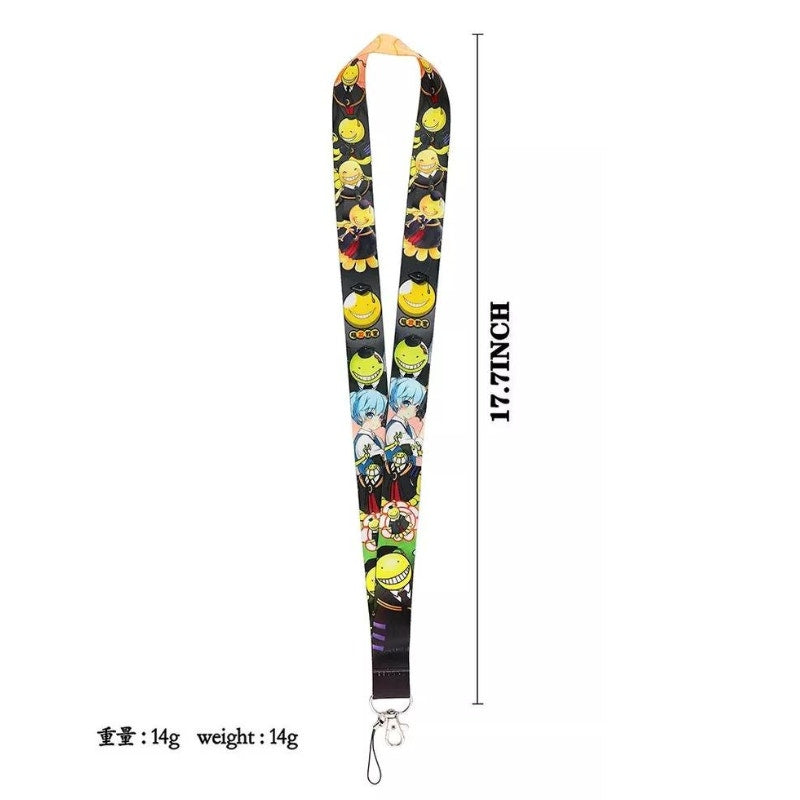 Best Japanese Anime Assassination Classroom Neck Lanyard Yellow Fabric