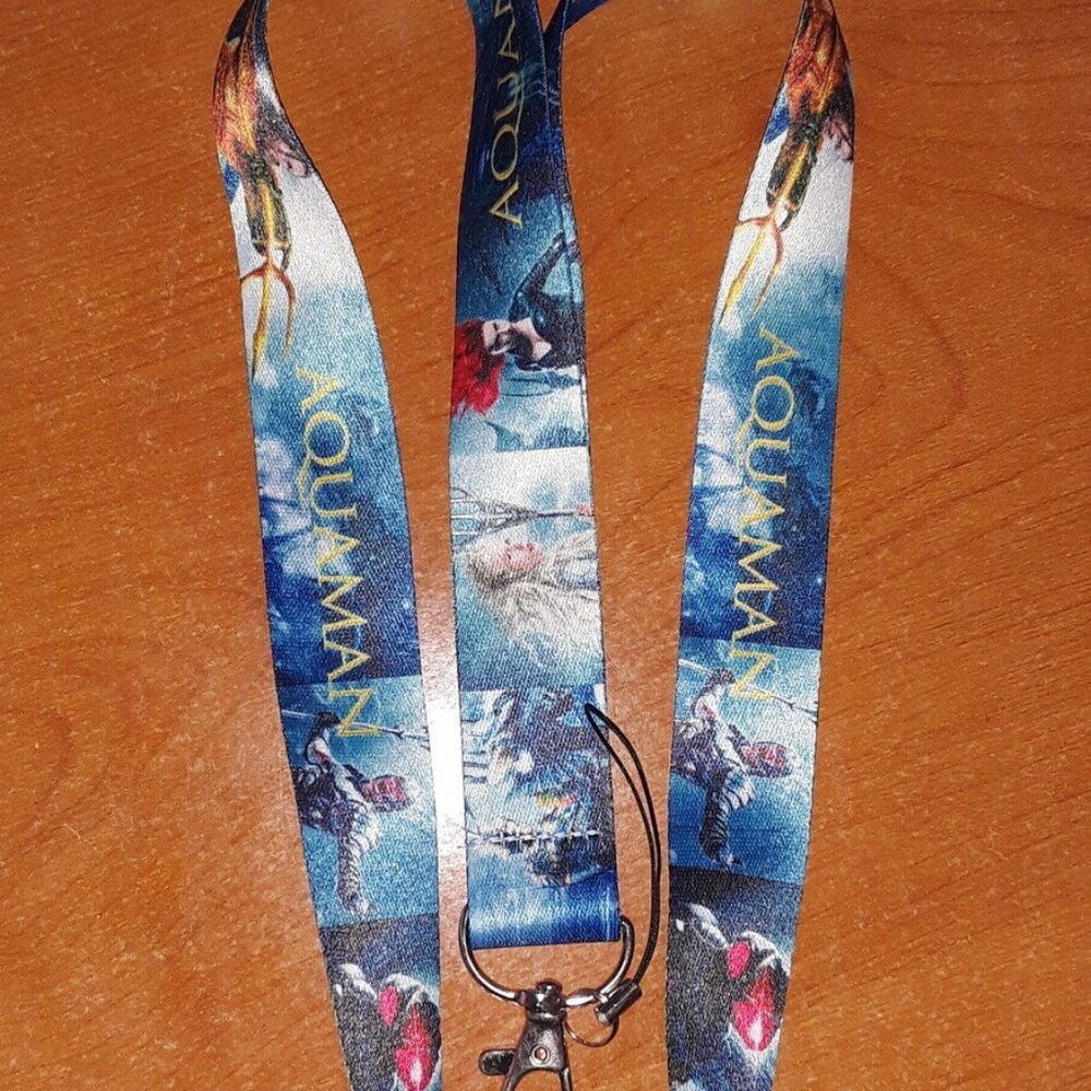 Best DC Movies Jason Momoa Aquaman Blue Lanyard