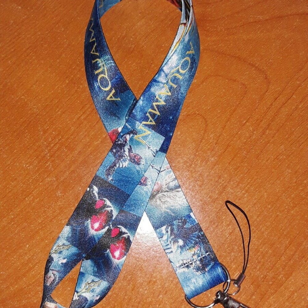Best DC Movies Jason Momoa Aquaman Blue Lanyard