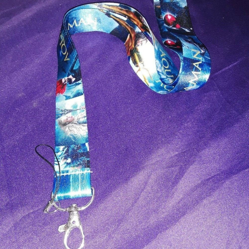 Best DC Movies Jason Momoa Aquaman Blue Lanyard