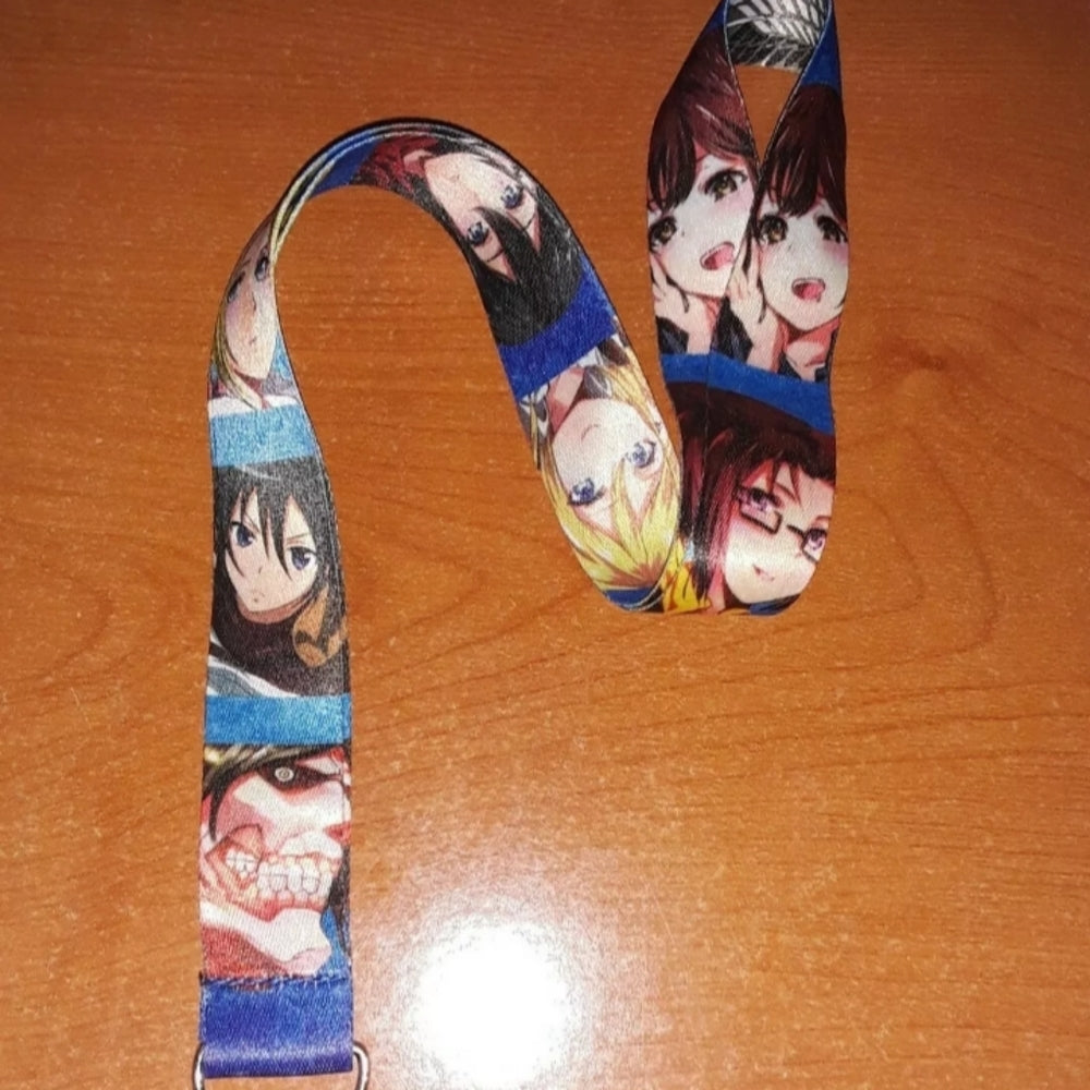 Best Japanese Anime Attack on Titan Blue Lanyard