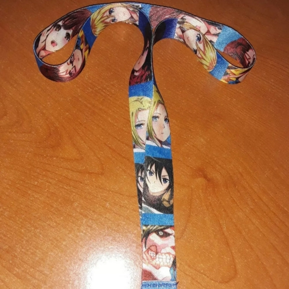 Best Japanese Anime Attack on Titan Blue Lanyard