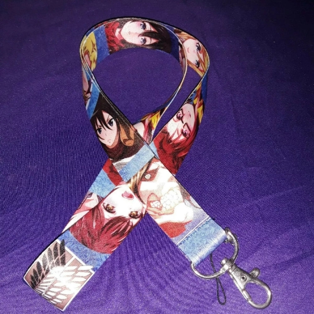 Best Japanese Anime Attack on Titan Blue Lanyard