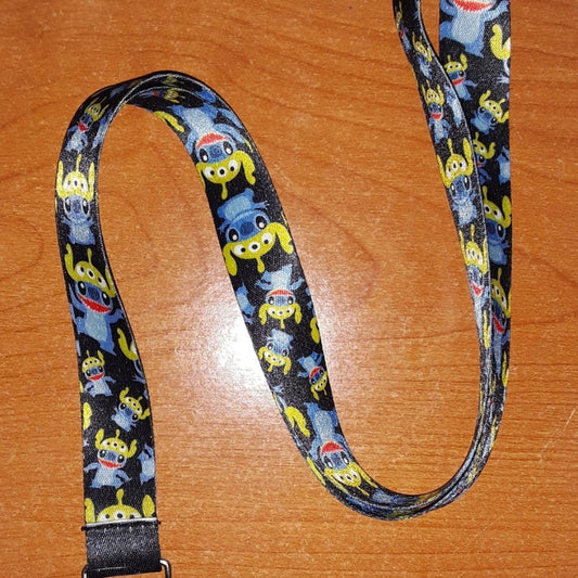 Best Classic Walt Disney World Movies Lilo and Stitch Black Lanyard with Clip