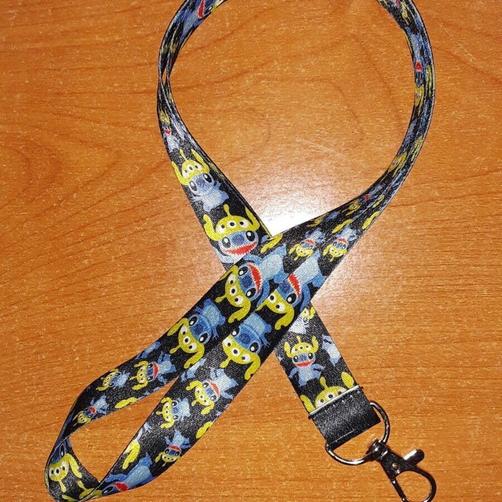 Best Classic Walt Disney World Movies Lilo and Stitch Black Lanyard with Clip