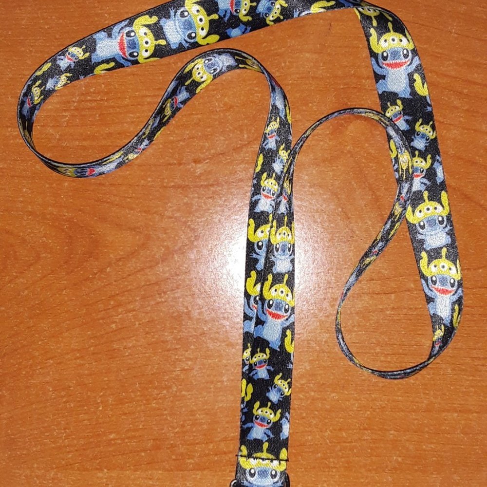 Best Classic Walt Disney World Movies Lilo and Stitch Black Lanyard with Clip