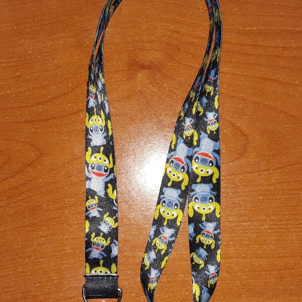 Best Classic Walt Disney World Movies Lilo and Stitch Black Lanyard with Clip