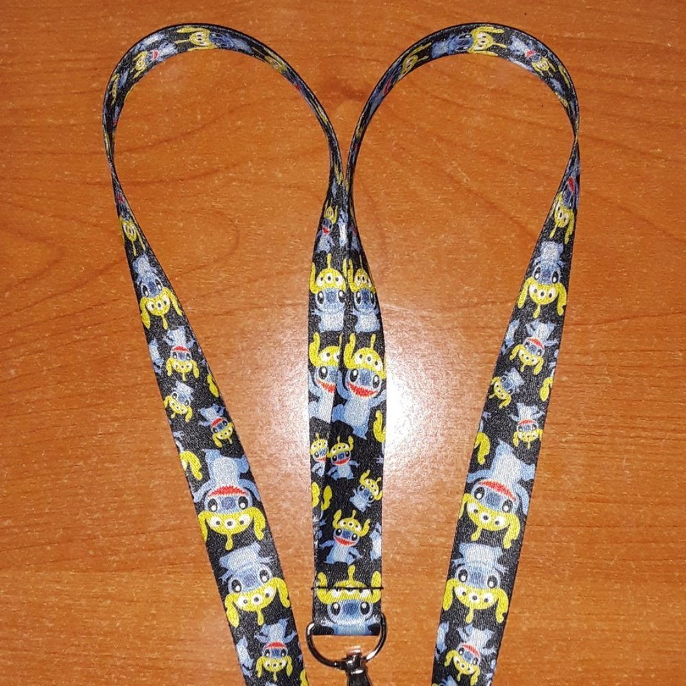 Best Classic Walt Disney World Movies Lilo and Stitch Black Lanyard with Clip