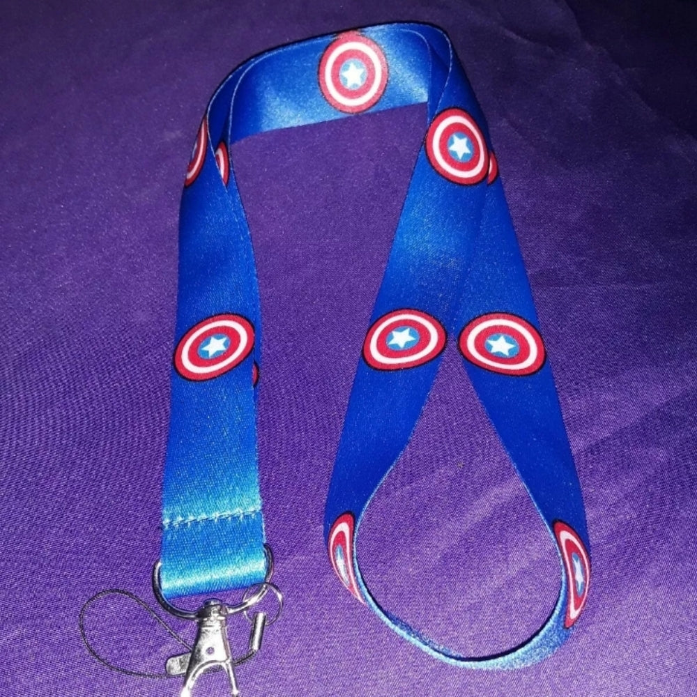 Marvel Comics Captain America Shield Lanyard and Clip