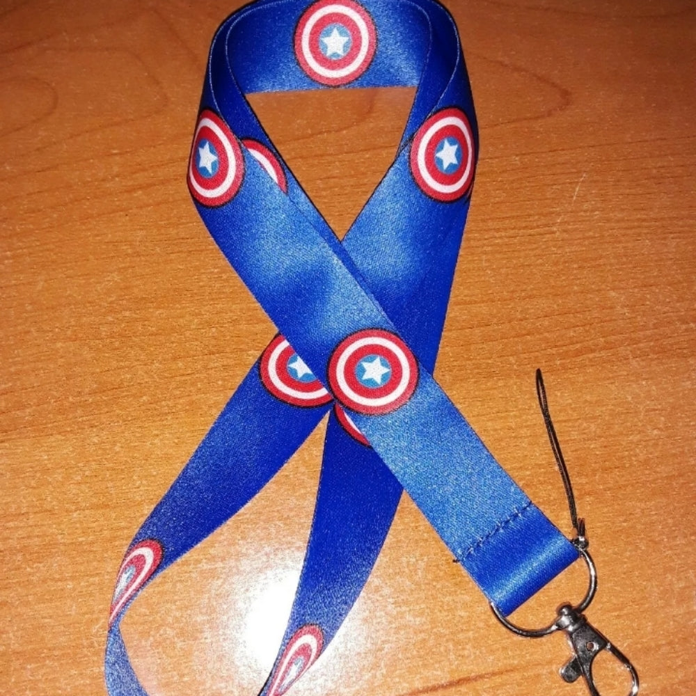 Marvel Comics Captain America Shield Lanyard and Clip