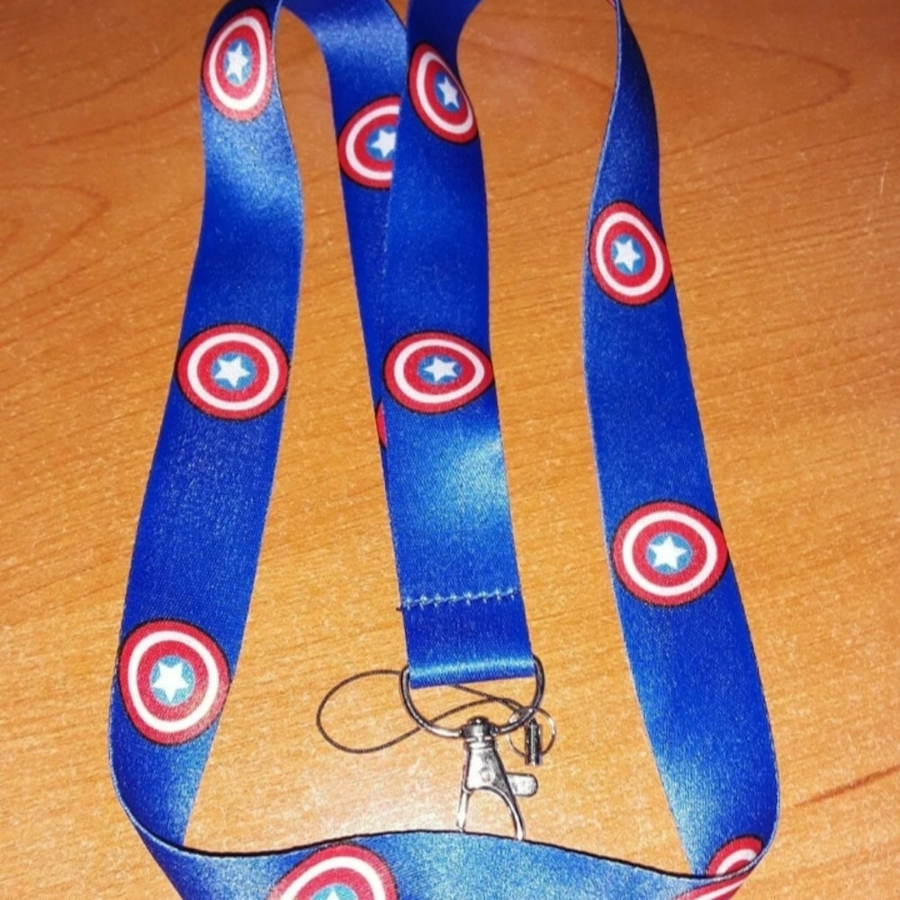 Marvel Comics Captain America Shield Lanyard and Clip