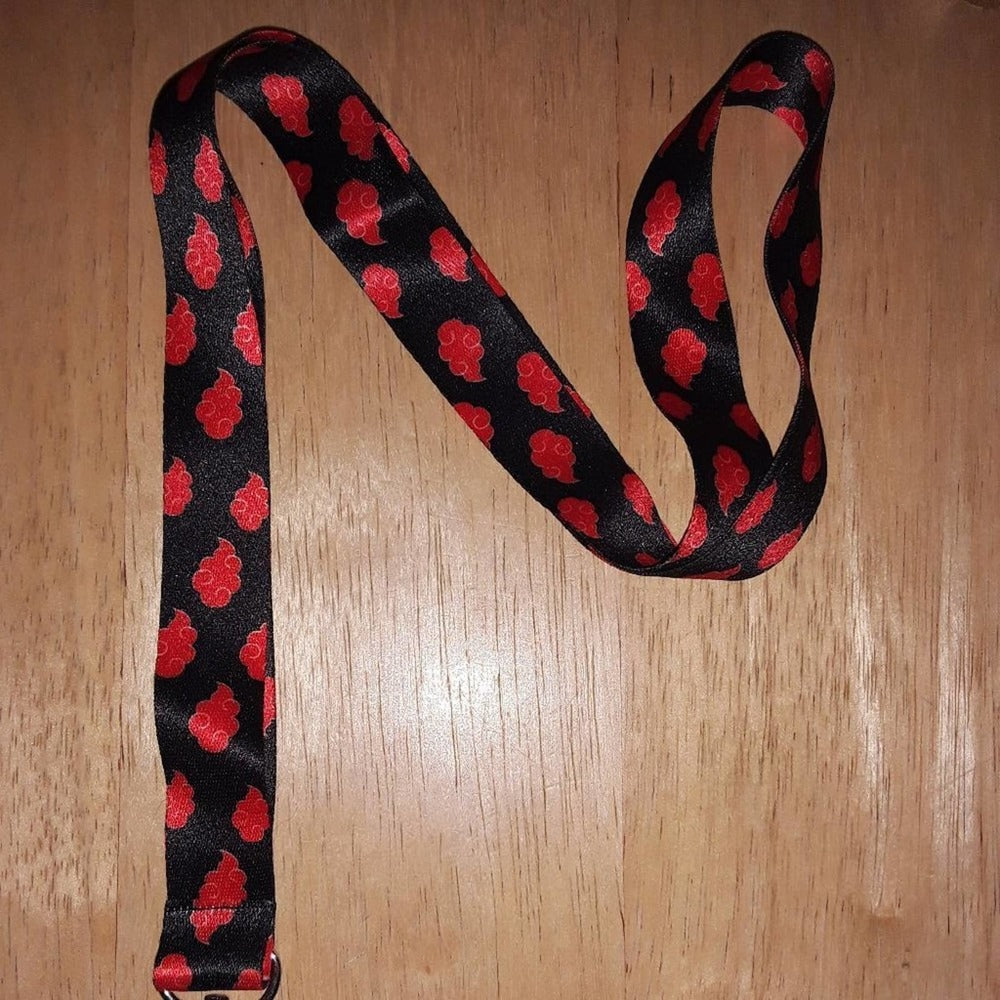 Q7. Best Japanese Anime Naruto Red Clouds One Size Lanyard & Metal Clip