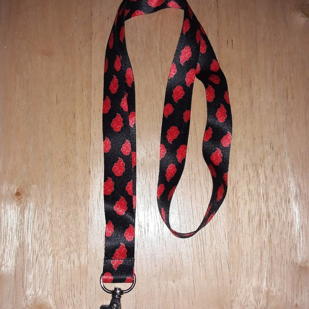 Q7. Best Japanese Anime Naruto Red Clouds One Size Lanyard & Metal Clip