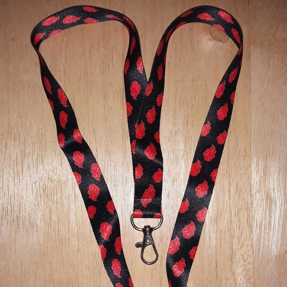Q7. Best Japanese Anime Naruto Red Clouds One Size Lanyard & Metal Clip