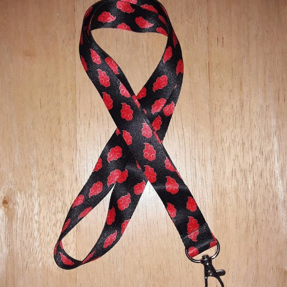 Q7. Best Japanese Anime Naruto Red Clouds One Size Lanyard & Metal Clip